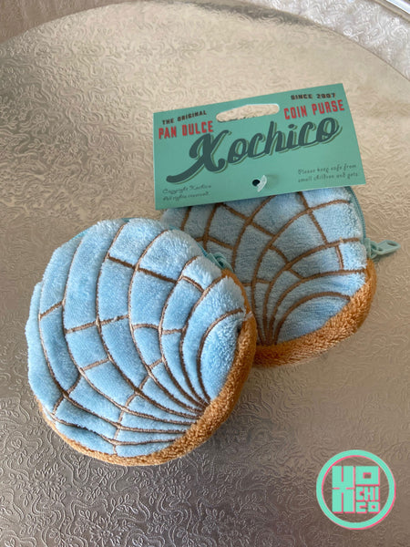 Pastel blue concha coin purse