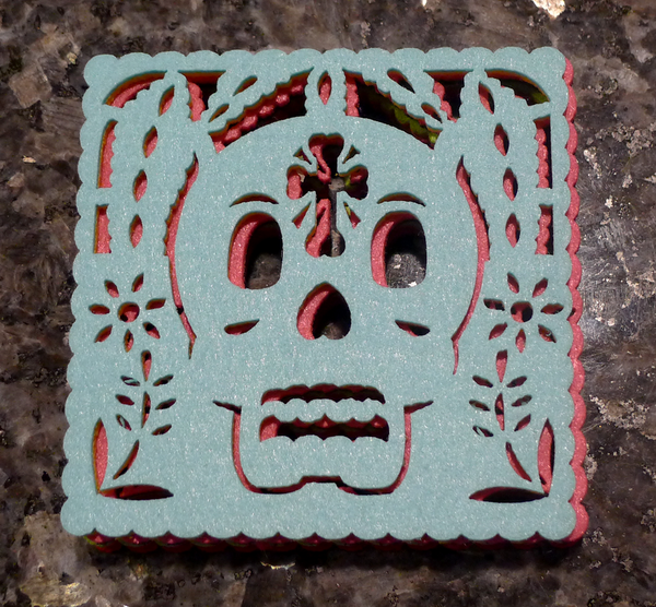 3 Skulls Felt Coasters