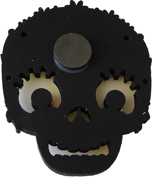 La Chapeada wooden magnet, back view