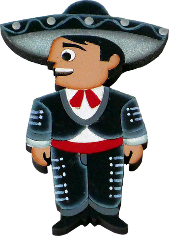 Charro Wooden Magnet