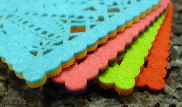 Papel PIcado Felt Coaster Set