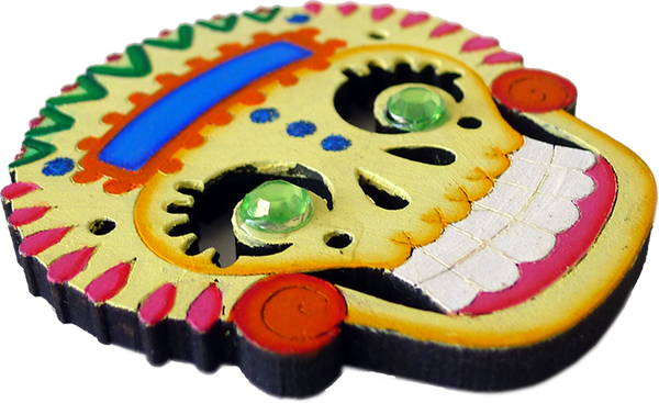 La Coqueta Wooden Magnet, side view