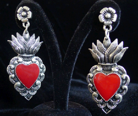 Sacred heart best sale earrings