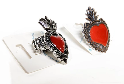Sacred Heart rings special, side view