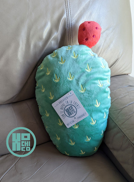 Nopal Cushion, on sofa.