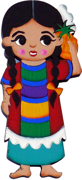 Oaxaqueña wooden magnet