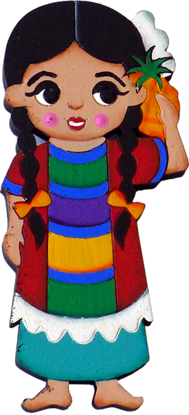 Oaxaqueña wooden magnet
