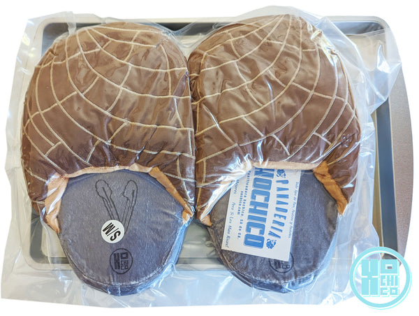 Chocolate Concha Pantuflas, compressed view.