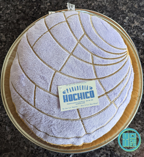 Pastel Purple Concha Plush Cushion photo.