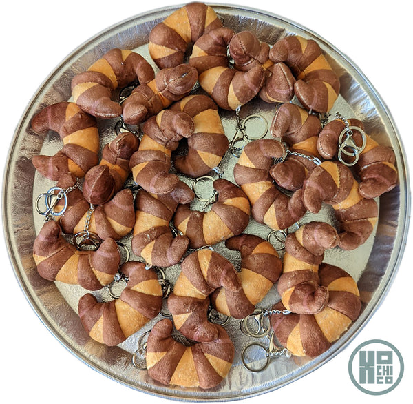 Pan Dulce Cuernitos plush key chains