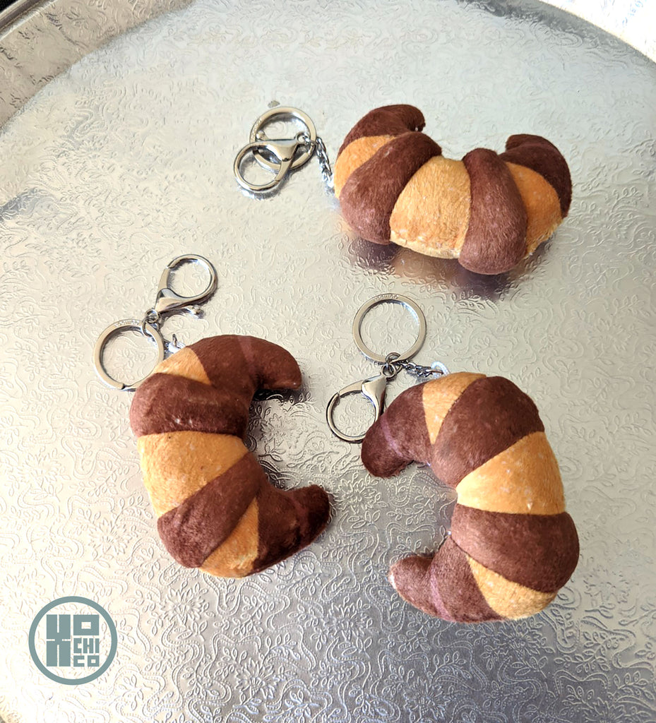 Pan Dulce Cuernitos plush key chain