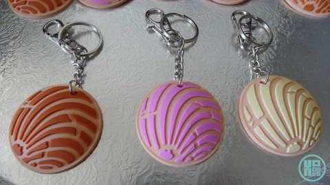 Soft Rubber Concha Key Chains