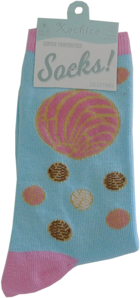 Pan Dulce Conchas socks, front pack
