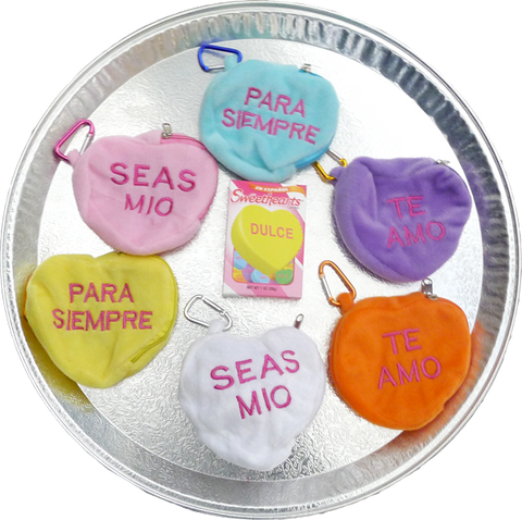 "Sweethearts" Coin Purse with Carabiner