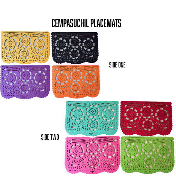 Cempasuchil placemats, double sided options