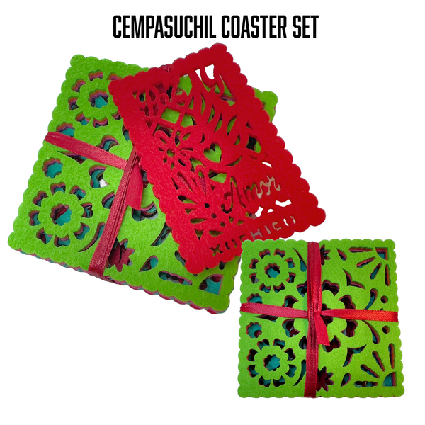 Cempasuchil coaster set