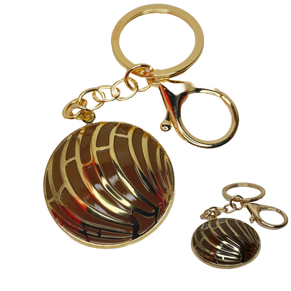 Chocolate concha enamel keychain