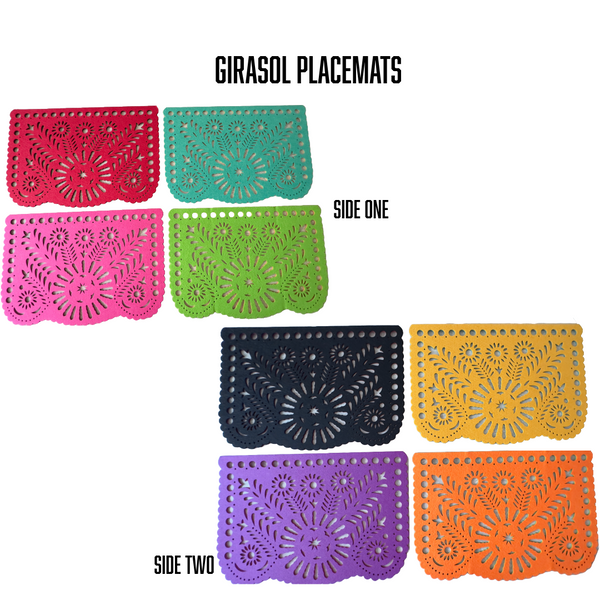 Girasol placemats, double sided view