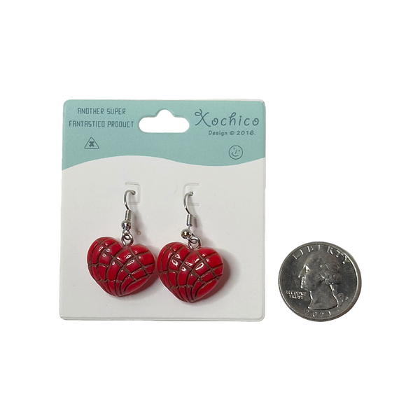 Pan Dulce Concha Heart Hook Earrings