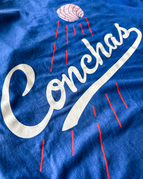 Xochico Conchas Tee, close up logo