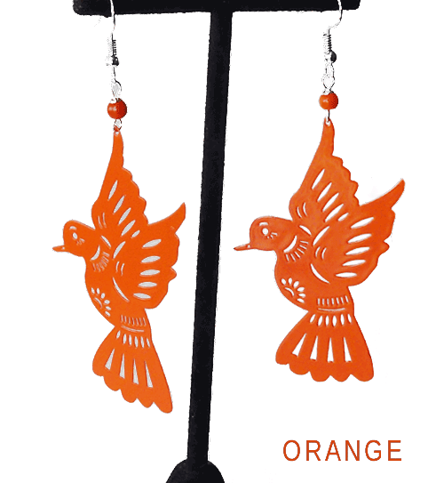 Palomas Earrings, Orange
