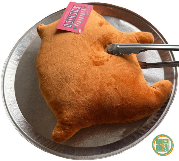 Pan Dulce Pig Plush Cushion, flat view from back.