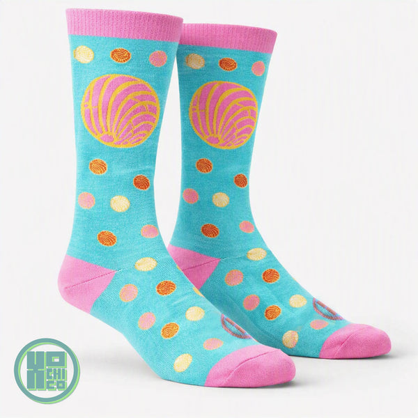 Pan Dulce concha socks product shot.