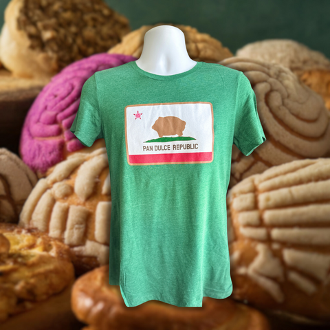 Pan Dulce Republic Tee, Front, pan dulce background