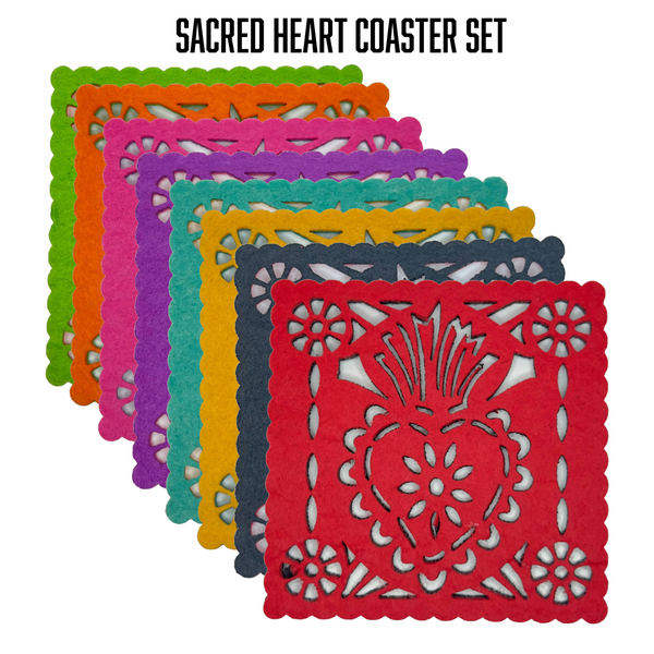 Sacred heart coaster set