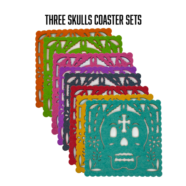 Skulls coaster set