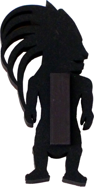Danzante Wooden Magnet, back view