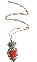 Sacred Heart Pendant with Chain – Xochico