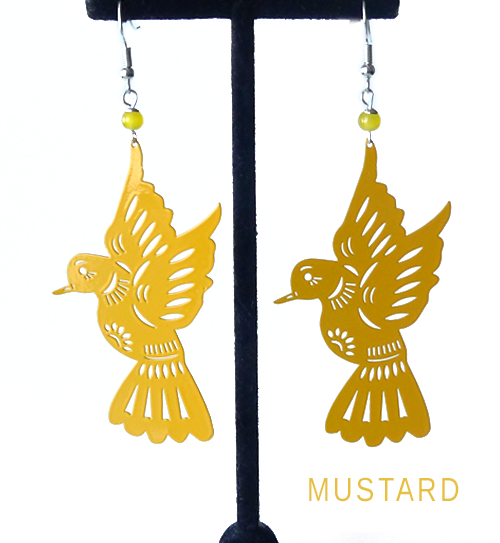 Palomas earrings, mustard