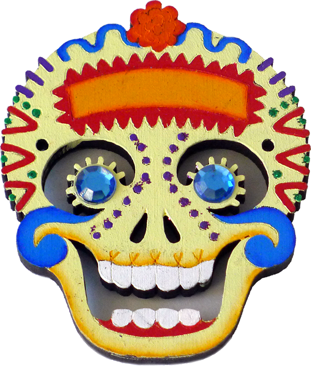 "La Sonriente" (Smiley) Calavera Skull Magnet