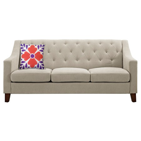 Mexican Talavera tile sofa cushion