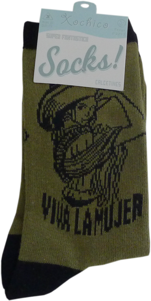 Viva La Mujer Women's Knit Socks, front pack view.
